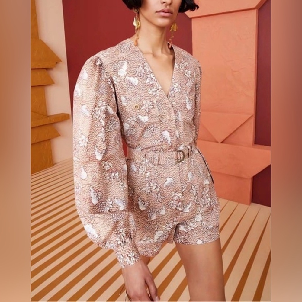 Ulla Johnson Romper Cameron Playsuit  Sandalwood